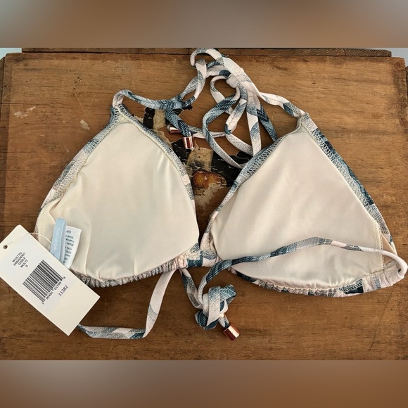 NWT Eberjey Varadero Gisele Triangle Top Bikini Top Size Small Boho Beach Vacay - Picture 3 of 6